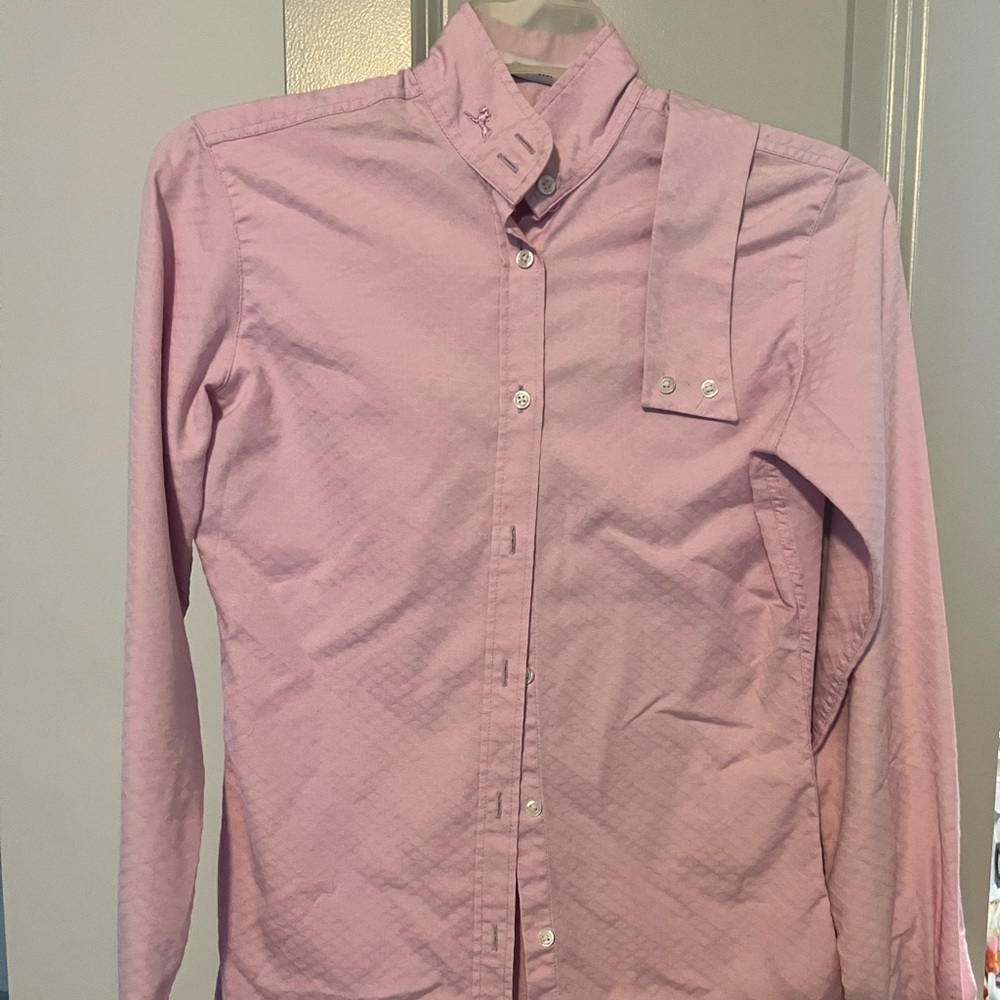 Junior Rider Small Equestrian Pink Show Shirt
